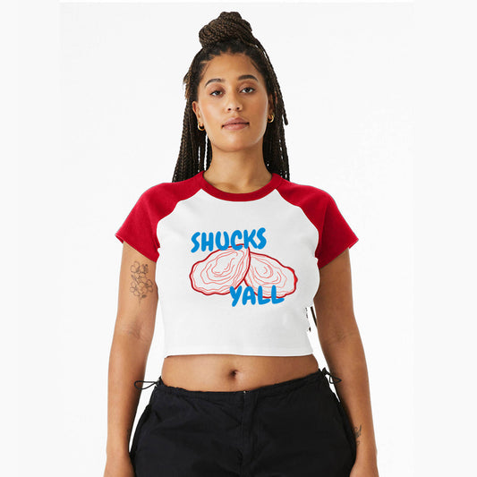shucks yall ribbed baby tee